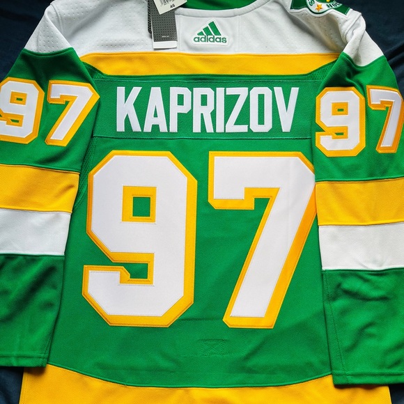 Kirill Kaprizov NHL Adidas Prime Green Minnesota Wild 3rd Jersey Size: 46 - Picture 1 of 9